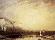 Richard Parkes Bonington Sunset in the Pays de Caux Germany oil painting reproduction